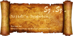 Szitás Szabolcs névjegykártya